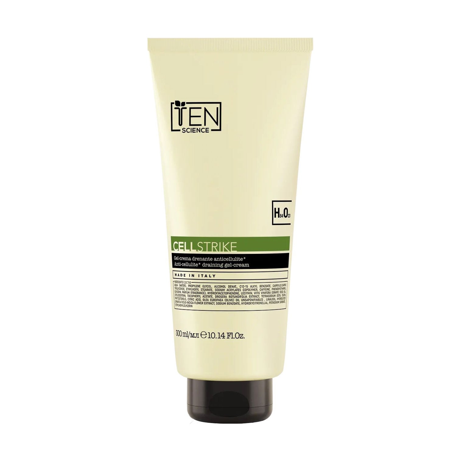 Антицелюлітний дренувальний гель-крем для тіла Ten Science Cell Strike Anti-Cellulite Draining Gel-Cream, 300 мл